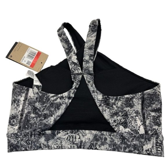 NWT Nike Swoosh Wrap Women's Medium Support Printed Sports Bra Large Black/White - Picture 6 of 7
